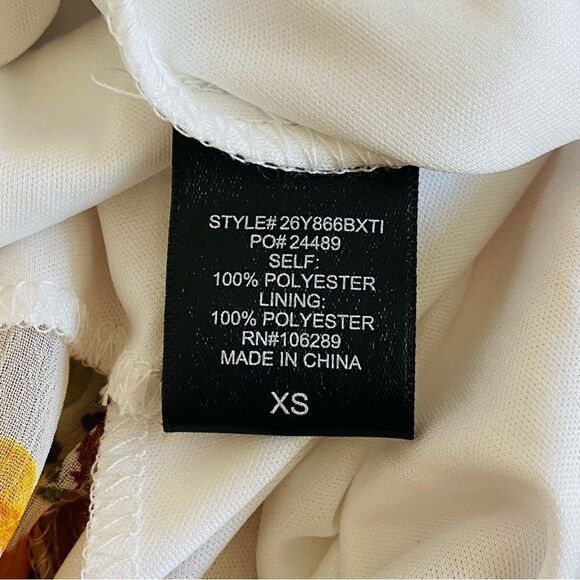 Trixxi Ruffled Spaghetti Strap Sleeveless Floral Print Mini Dress Sz XS NWT - Picture 9 of 15